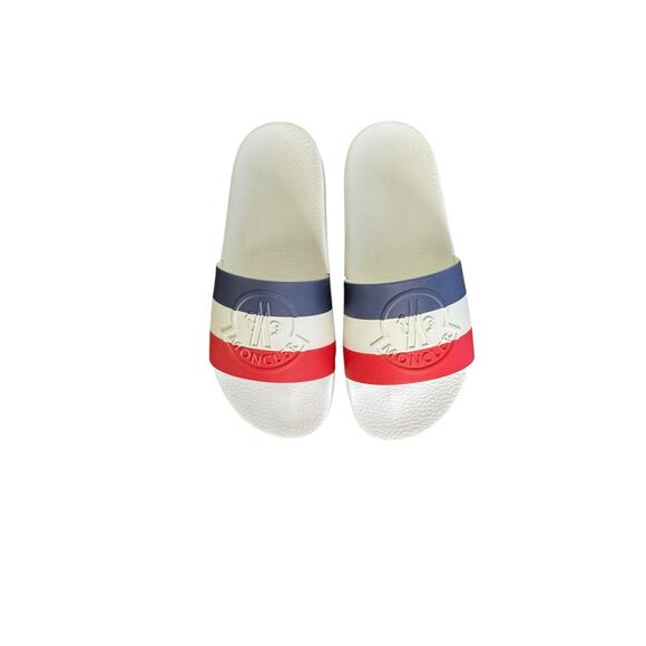 Moncler NIB Basile Rubber Slides in White Size 41 - Picture 4 of 11